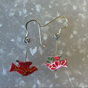 Delicate Bird Dangle Earrings